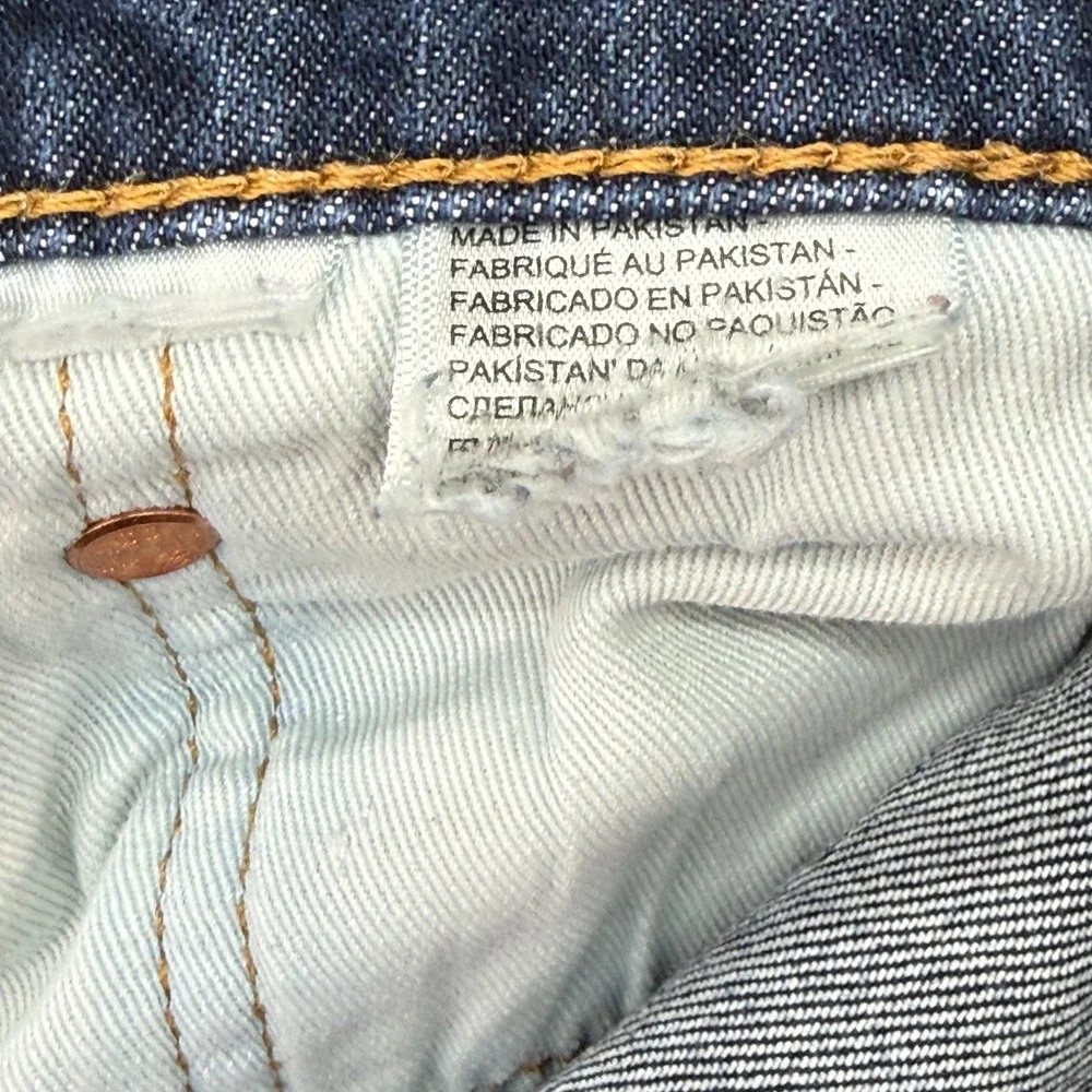 Levi's 511‎ Slim Fit Jeans Mens 38x32 Dark Wash Indigo Denim Premium 511 Big E